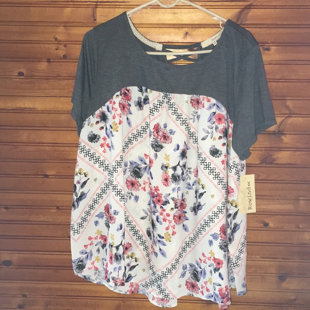 Rewind Short Sleeve Top 3X